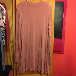Blush long sleeved dress